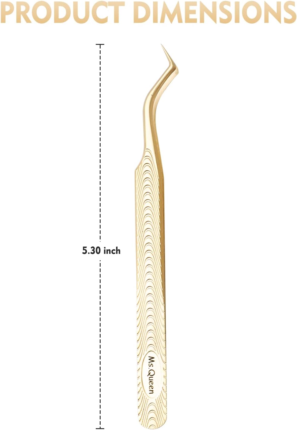 Ms.Queen Lash Tweezers for Eyelash Extension-Professional Lashing Tweezers for Mega Volume Mink Eyelashes Extensions Applying