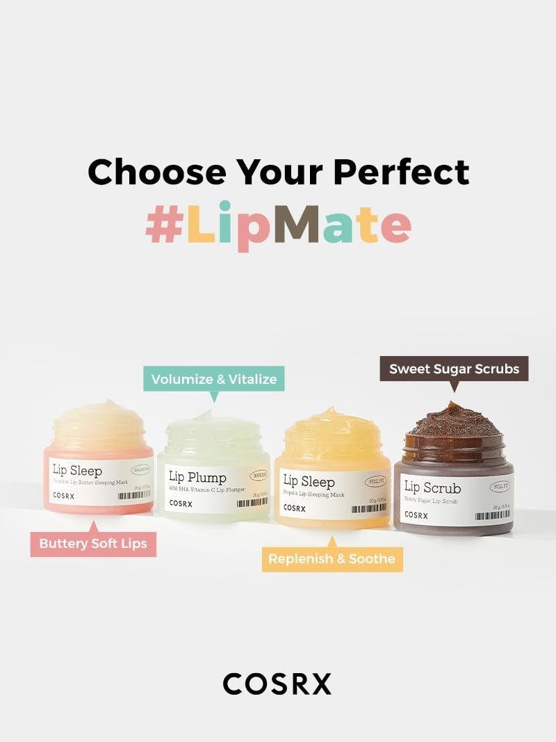 COSRX Lip Care Balm for Dry Chapped Lips, Enriched with Shea Butter, Sleeping Mask, Korean Skin Care, Animal Testing-Free, Artificial Fragrance-Free, Parabens-Free (Lip Scrub)