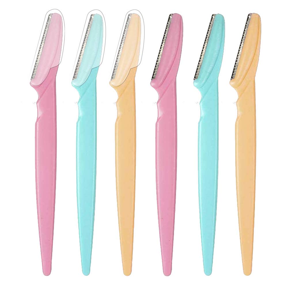 Face Razors for Women - 3R Factory Face Shaver Womens Peach Fuzz, Dermaplane Razor for Women Face, Ladies Shavers for Facial Hair, Eyebrow, Facial & Neck. Come with Safety Cover (Packs of 6)