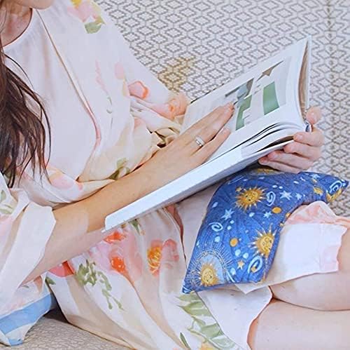 Nature's Approach Basic Herb Pack Rice Heating Pad Microwavable Reusable Heat Pack with Herbal Aromatherapy Fill, Freezer and Microwave Safe for Hot and Cold Therapy, Nighttime Blue