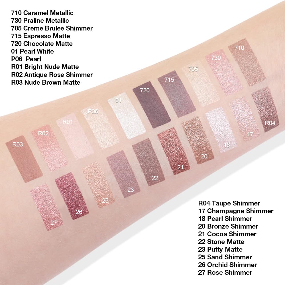 Kaely Single Cream Eyeshadow Pot, Bright Nude Matte Eye Shadow for Older Women High Pigmented Waterproof, Natural Eyeshadow Palette Makeup Brightener, sombras en crema para ojos, Blendable, R01