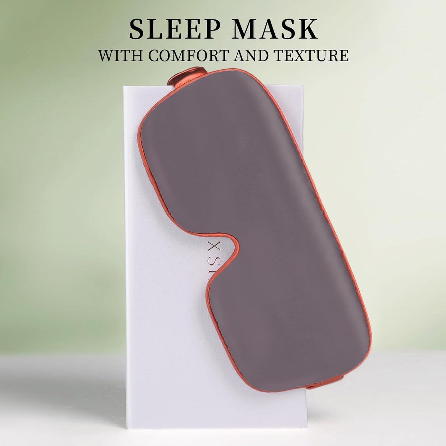 THXSILK 100% Mulberry Silk Sleep Mask, 6A Grade 25 Momme Eye Mask for Sleeping, Color-Blocking Blindfold, Soft Silk Eye Cover for Women, Men, Travel, Nap, Airplane(4×9inches, Grey)