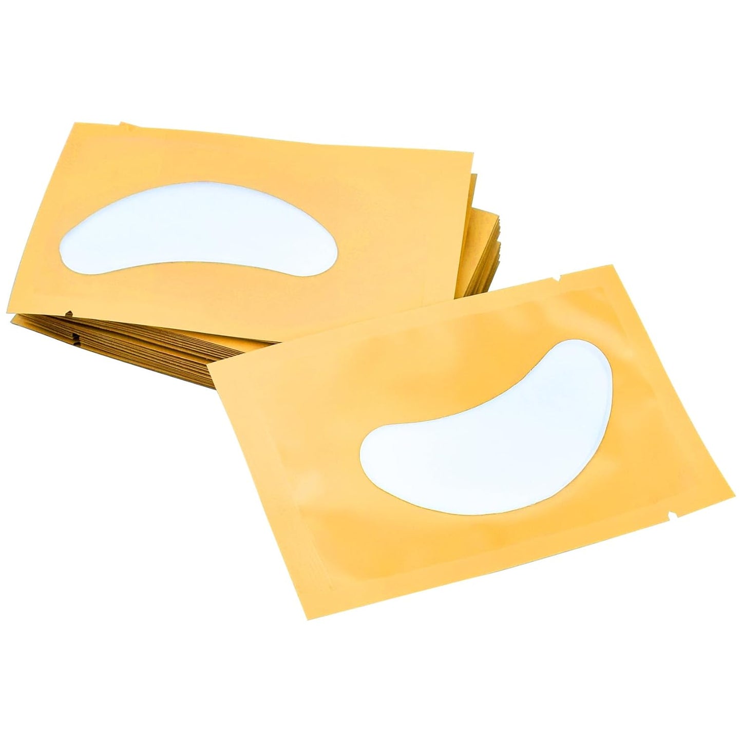 100 Pairs Under Eye Patches, Isolation Eyelash Extension Pads, Under Eye Gel Pads for Pro Salon and Individual, DIY Lashes Extension Supplies (Gold)