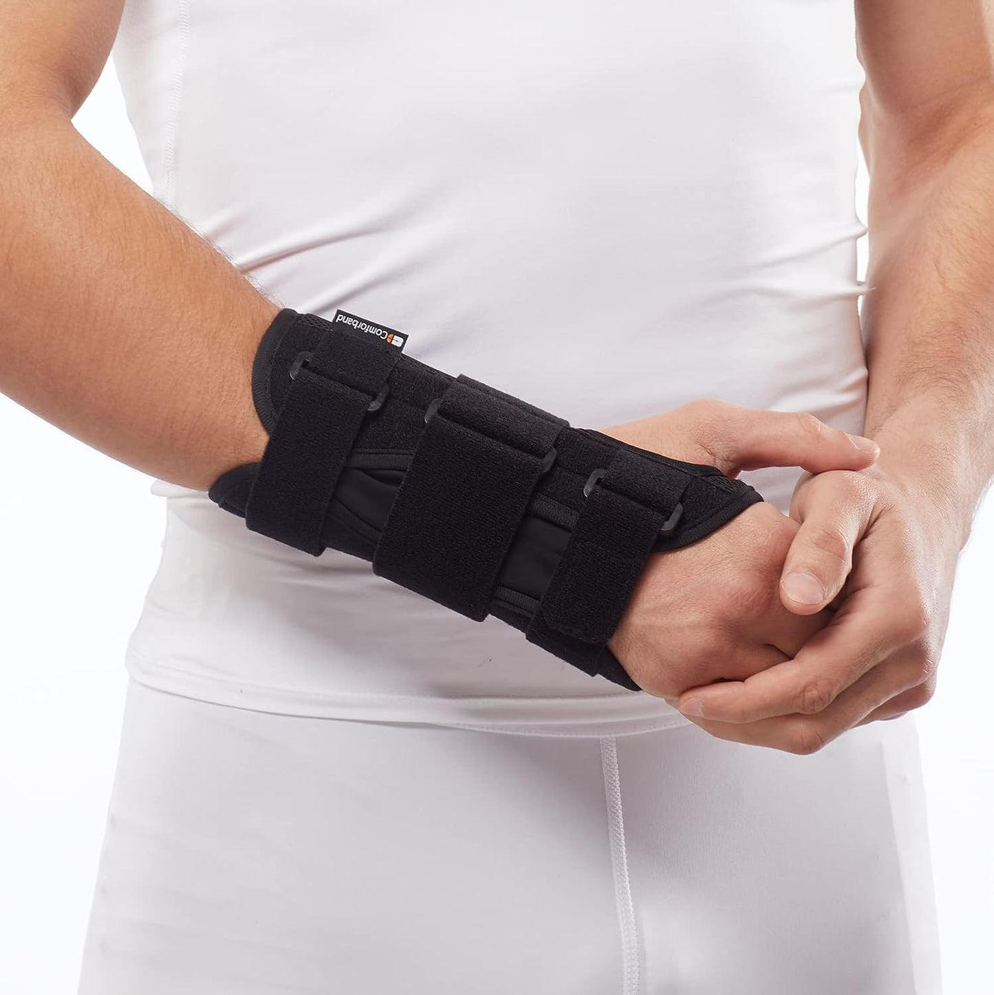 Deluxe 3-Strap Wrist Brace – Adjustable Support for Carpal Tunnel, Fractures, Tendonitis, and Post-Op Recovery – Lightweight, Breathable Design for Day and Night Use (L/XL, Left hand)