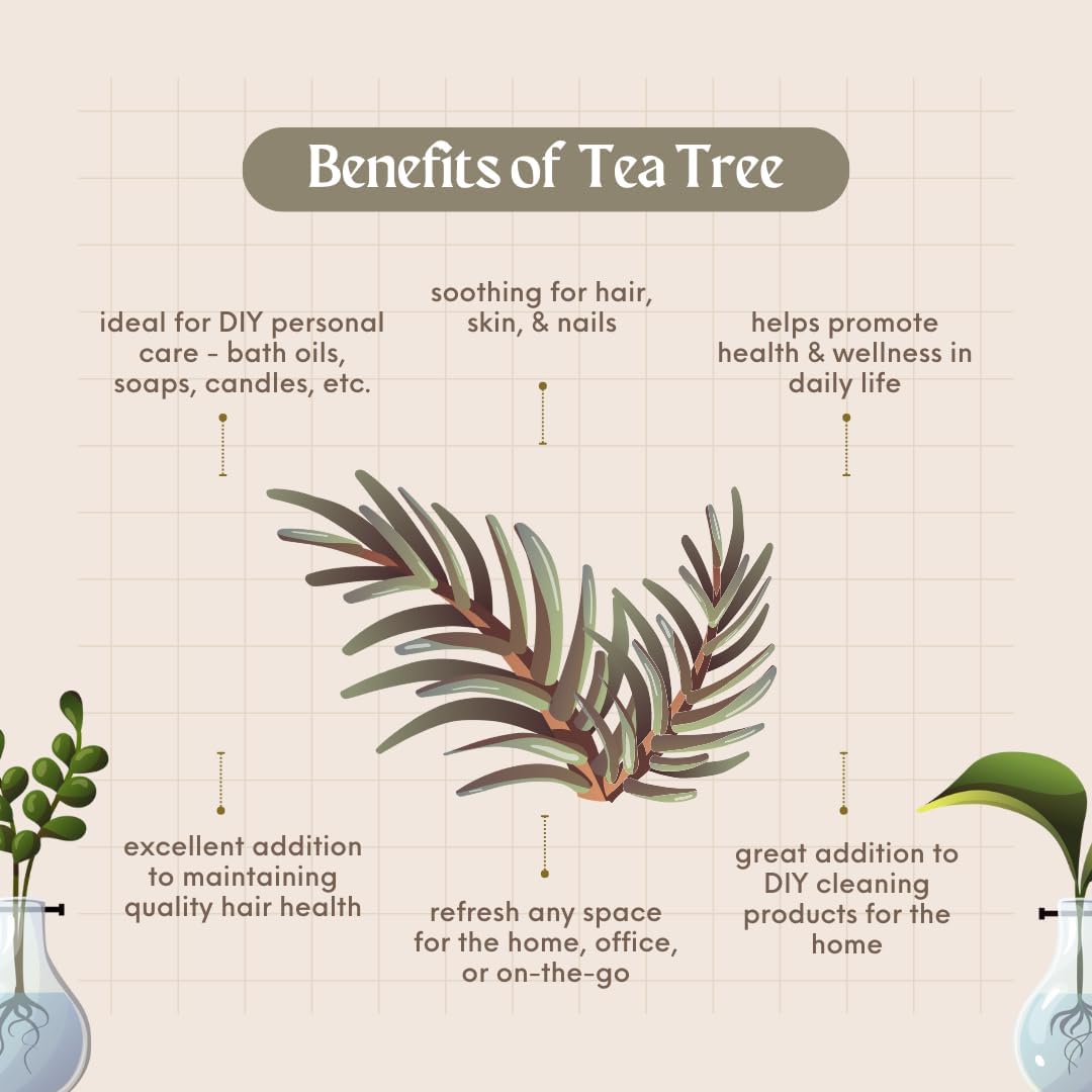 2 Bottles - 16 fl oz Tea Tree Essential Oil (100% Pure & Uncut), Aluminum Bottle - GreenHealth