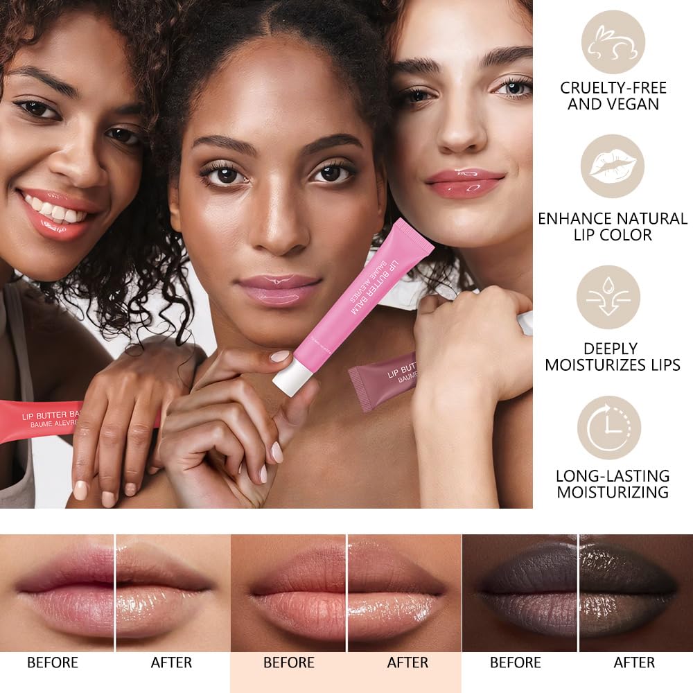 1Pcs Tinted Lip Balm Serum Makeup, Squeeze Hydrating Tint Lips Balms Serum Cosmetic, Women Care Glossy Nourishing Plumping Lip Stain Gloss Lipstick, Suitable for dry lips, Long-Lasting Color 01