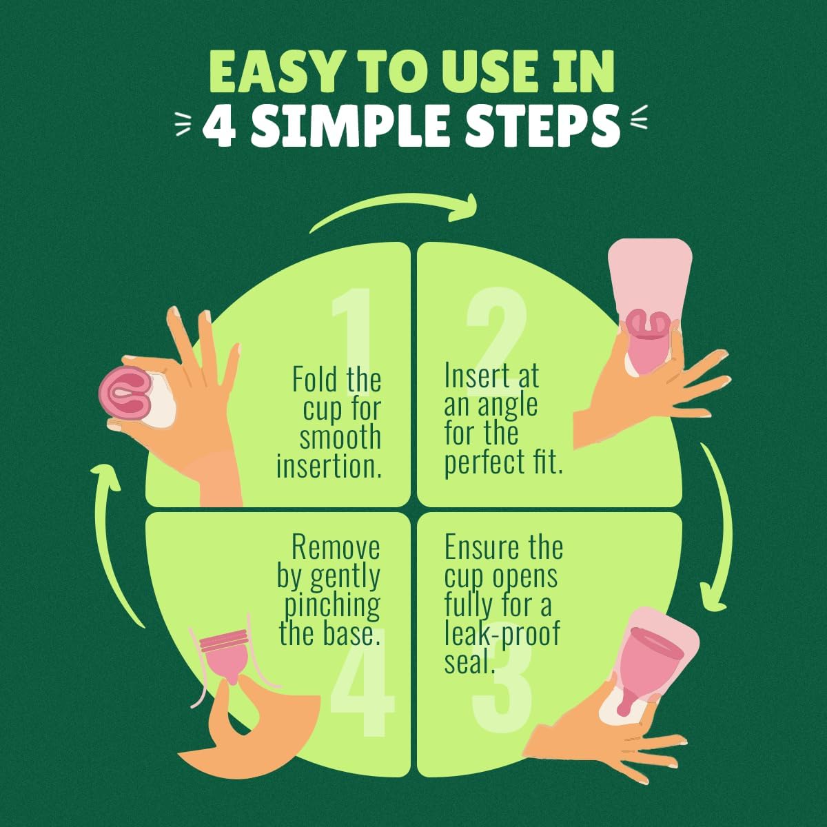 SHORDY Reusable Soft Menstrual Cups Set, Small & Large Period Cup for Women, 12 Hours Protection, Copa Menstrual for Beginners or Experienced Users, Tampon, Pads & Disc Alternative for Swimming, Yoga