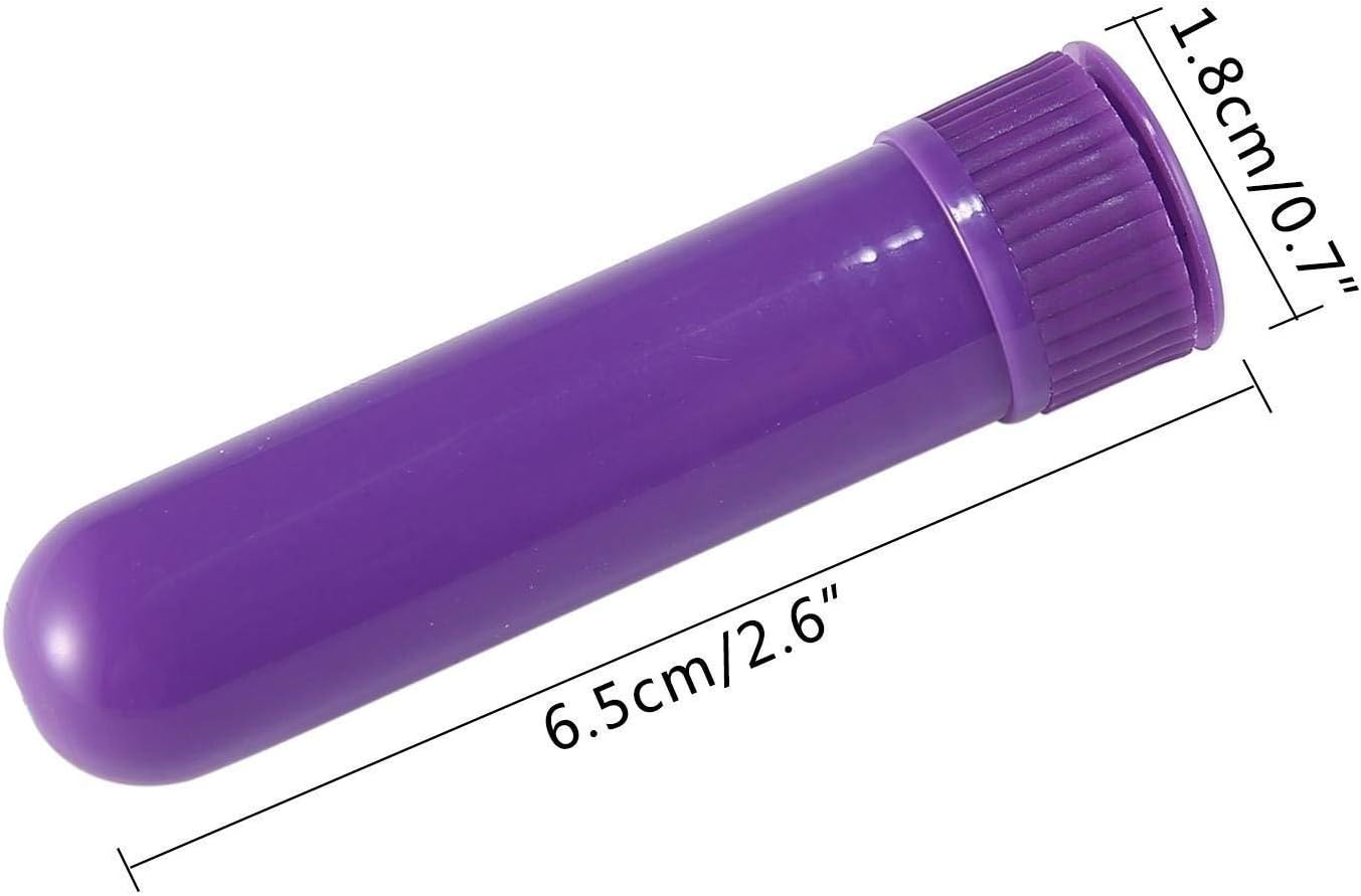 12 Set Essential Oil Inhaler, Refillable Nasal Inhaler Blanks with Unscented Wicks, Assorted Colors