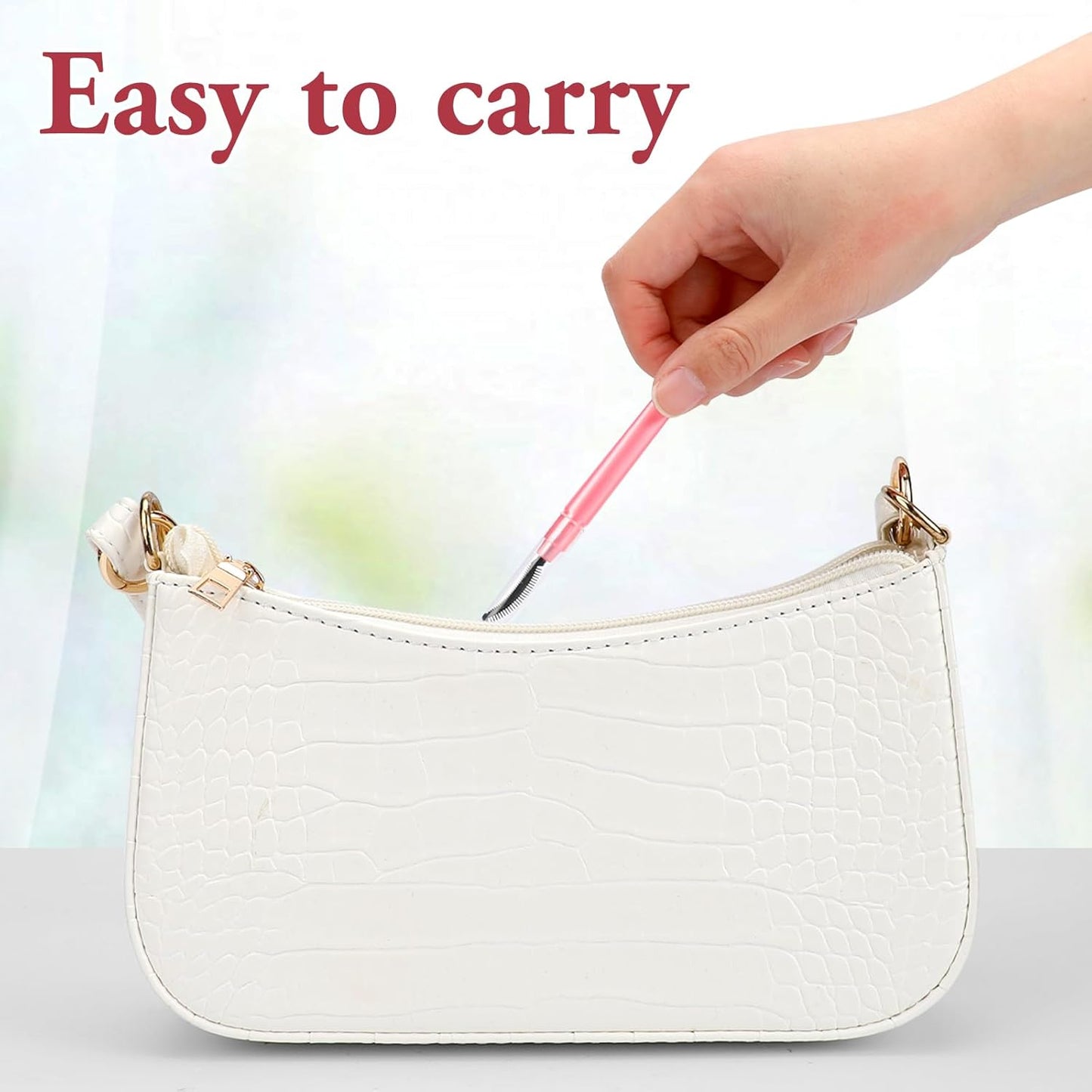 3 Pcs Silicone Lash Definer with Dust Lid Eyelash Comb Mascara Separator Brow Grooming Brush (Pink)