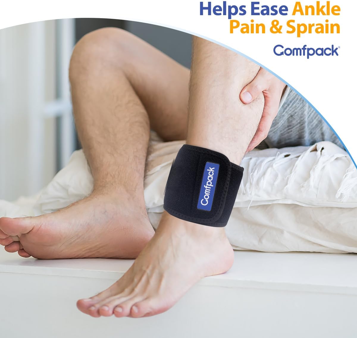 Cold Therapy Wrap with 2 Gel Packs for Pain Relief, Reusable Gel Ice Pack for Arch, Foot, Wrist, Ankle, Relief for Arch Pain, Plantar Fasciitis, Instep Pain, Swelling, Extensor Tendonitis