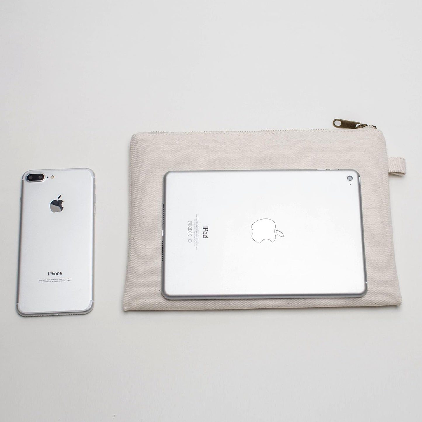 Zipper Pouch Storage Bag Simple and Stylish Women's Cosmetic and Travel Bag (Beige-basic-3)