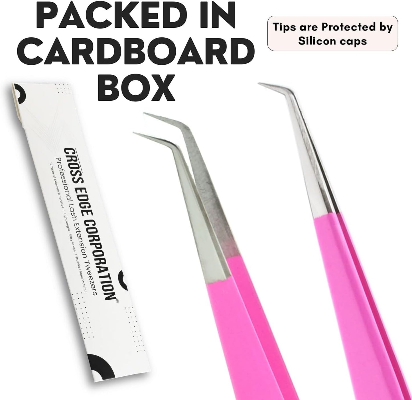 Isolation Tweezers for Eyelash Extension – 14cm Curved, Double Pink, Japanese Stainless Steel, Best for Individual Isolation & Classic Lashes, Pinzas para Pestaña (Double Pink Color)