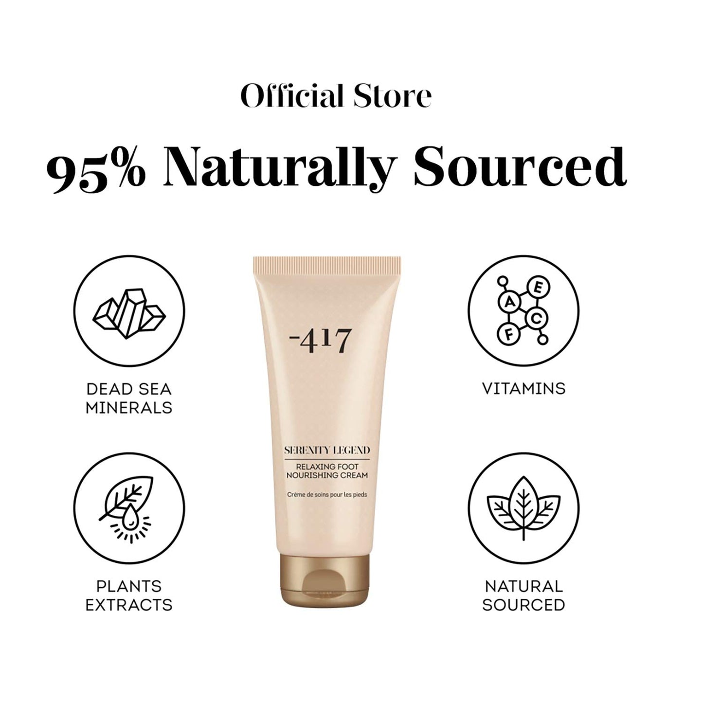 -417 Dead Sea Cosmetics Nourishing Foot Cream - Softening Foot Cream with Shea Butter & Non Greasy - Perfect for Cracked Dry Skin Repair - All Natural for Healthy Feet 3.4 oz