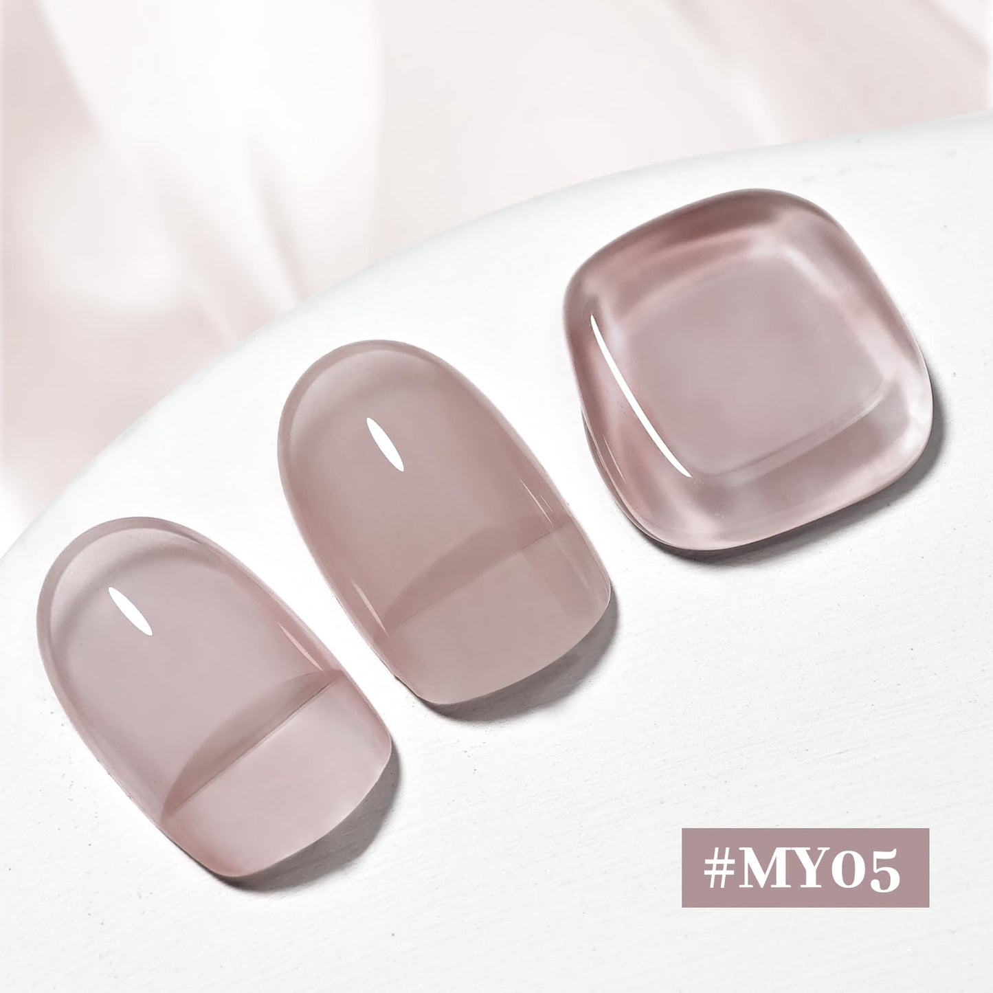 16.5ml Jelly Light Gray Nail Polish Large Volume Quick Dry Nail Polish, Long Lasting Shine, Fingernail Toenail Nail Art DIY Home Travel Nail Art Gift