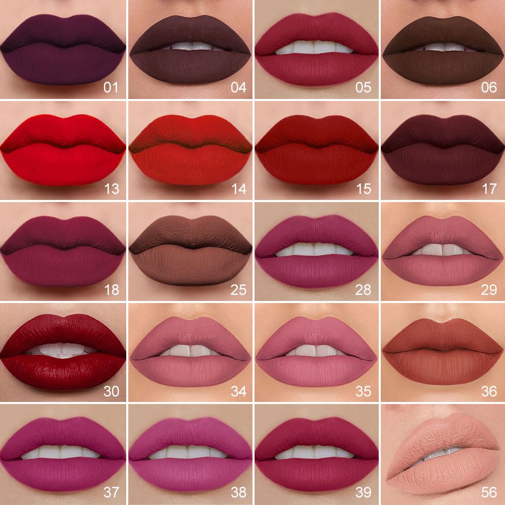 Kaely 2-in-1 Matte Lipstick and Lip Liner, Liquid Lip Stain Makeup for women Long Lasting Waterproof Smudge Proof, labiales matte mate larga duracion listip 24 hours originales, 29 Antique Rose