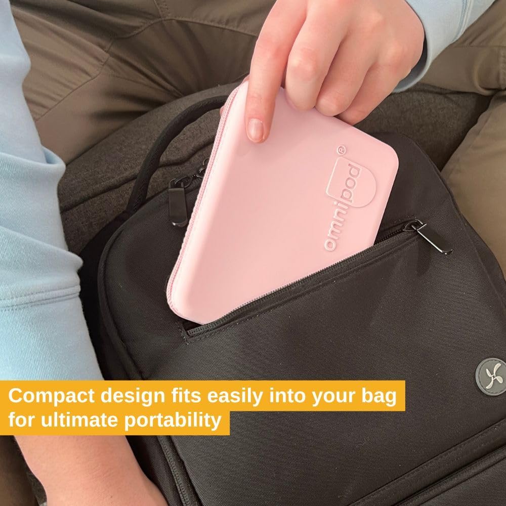 Omnipod Protective Travel Case | Silicone Storage fits an Insulin Vial and One Pod| Diabetic Care Products | Diabetes Supplies Organizer (Pink)
