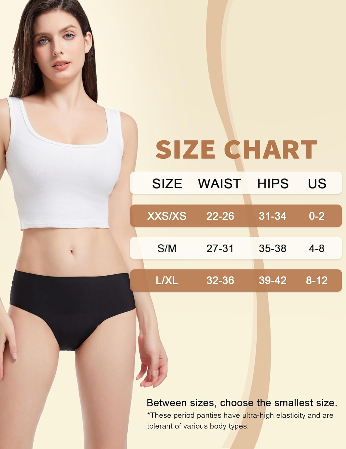 EcoPeriod Period Underwear for Women Heavy Flow, Leakproof Menstrual Underwear Seamless Period Panties, No Show Panty