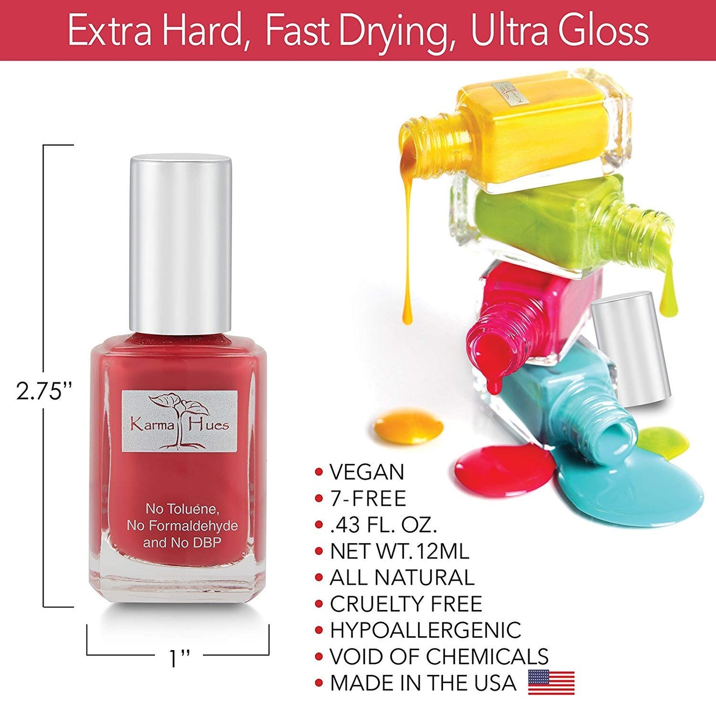 Karma Naturals Nail Polish – Non-Toxic, Vegan & Cruelty-Free (Victorian Holiday, 0.43 fl oz)
