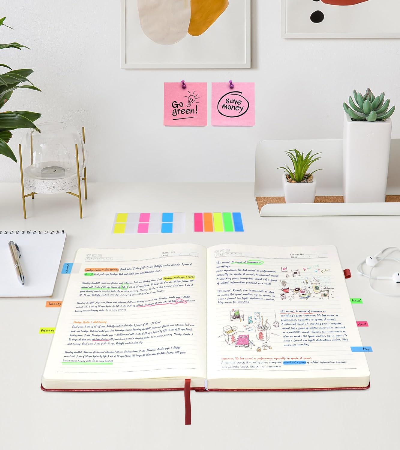 Lined Journal Notebook, 365 Pages B5 Large Journals for Writing College Ruled Notebook, Hardcover Leather Journal for Women Men, Daily Notebook for Work, Note Taking, 100Gsm Paper ( 7.6'' X 10'' Wine)