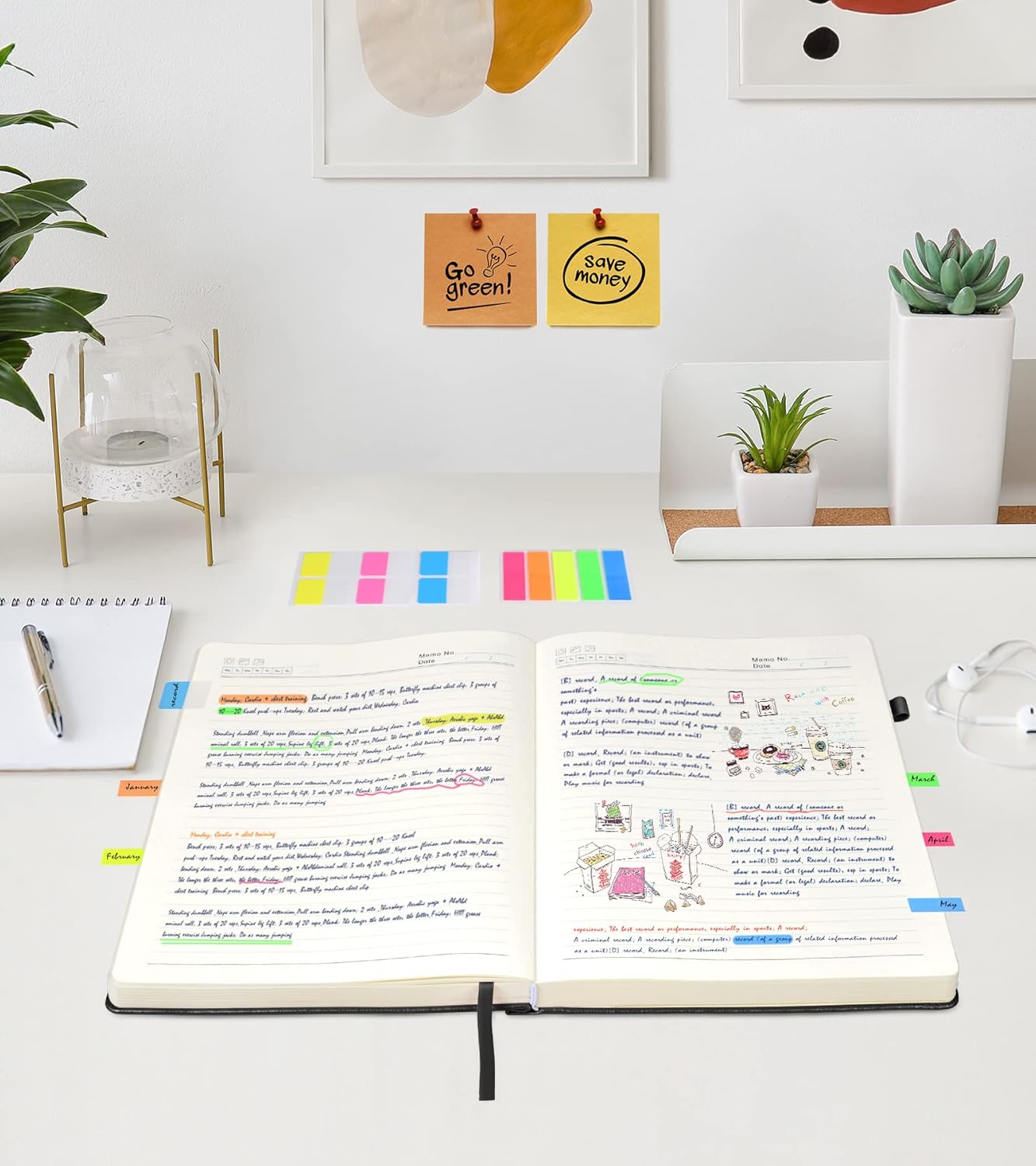 Lined Journal Notebook, 365 Pages B5 Large Journals for Writing Ruled Notebook, Hardcover Leather Journal for Women Men, Daily Notebook for Work, Note Taking, 100Gsm Thick Paper ( 7.6'' X 10'' Black)