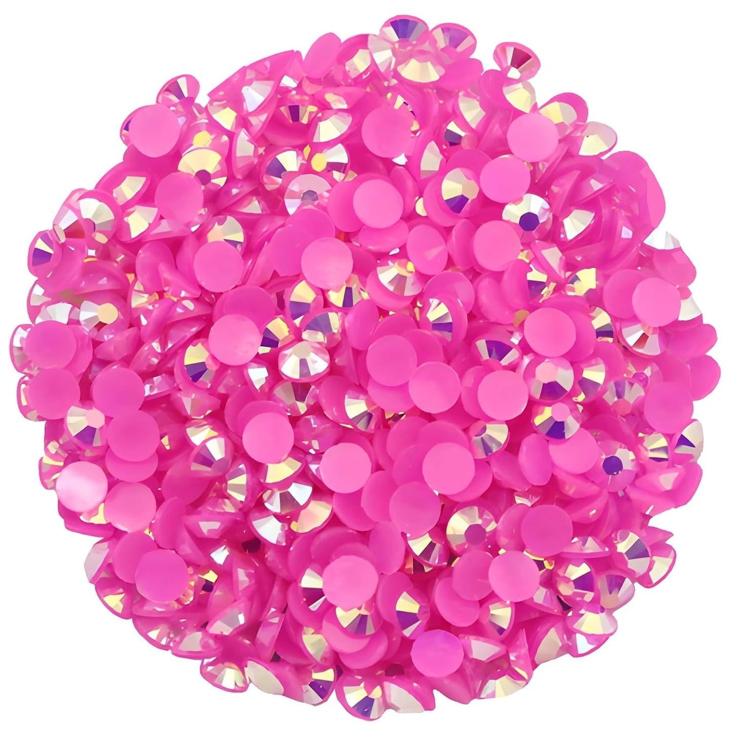 1440 Pcs SS20 5mm Flatback Rhinestones for Nails Art Crafts Glitter Round Shine Gems AB Crystals DIY Clothes Shoes (Light RoseRed AB)