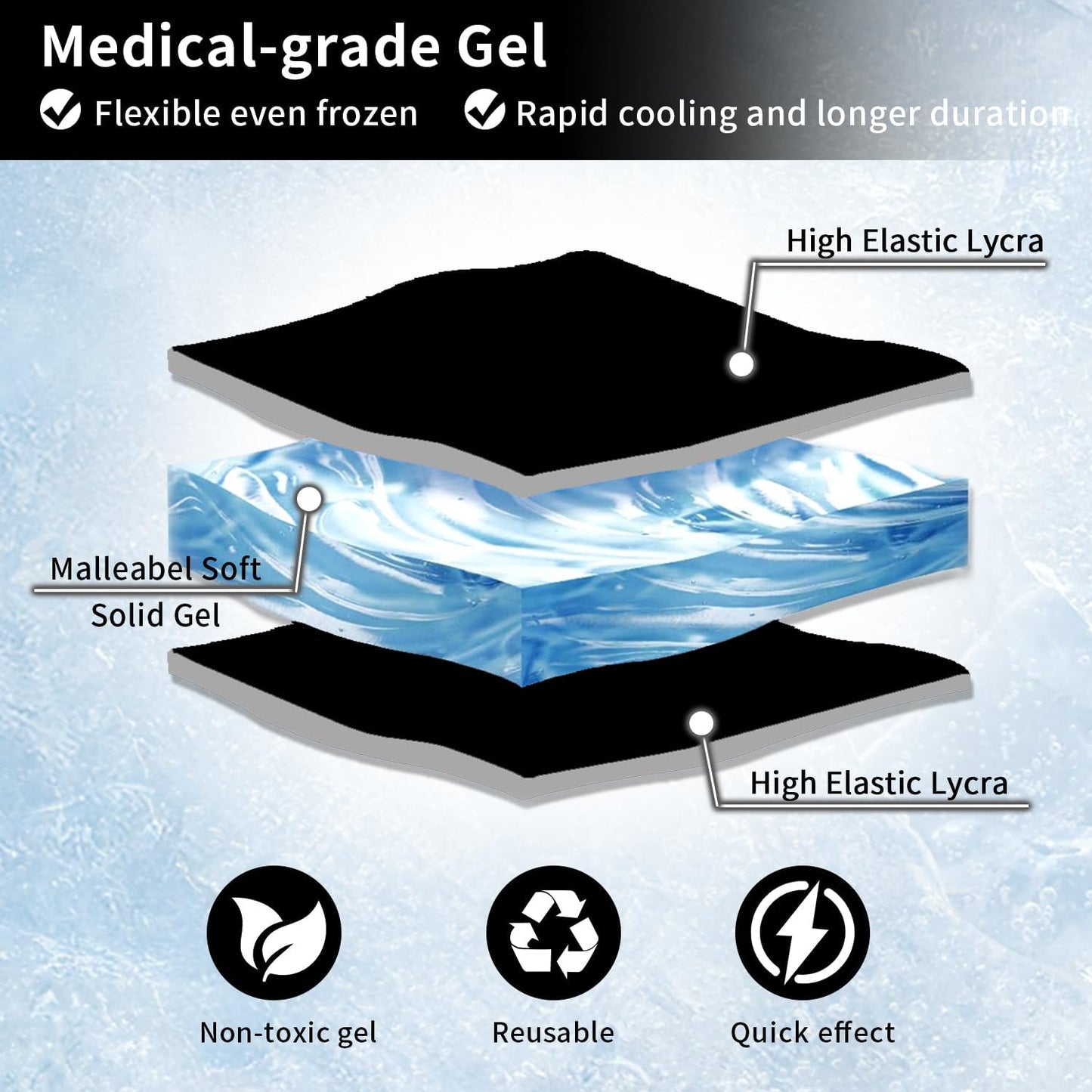 ZNÖCUETÖD Migraine Headache Relief Cap Hat Full Head ice Pack Wrap Cooling Gel Ice Beanie Hot/Cold Compress Hangover Cap for Sinus, Stress, Tension, Head Pain Relief, Women Men