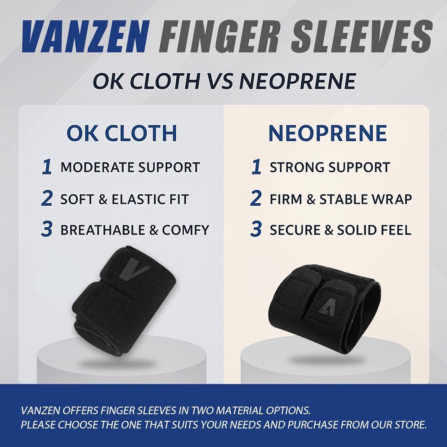 Finger Splint (No Metal Support), 2PCS Lightweight OK Cloth Finger Sleeve/Brace for Arthritis, Tendonitis & Pain Relief, Adjustable Compression for Sports Injury Relief (Basketball, Tennis, Volleyball, Badminton, Golf) – Single Finger Design - M