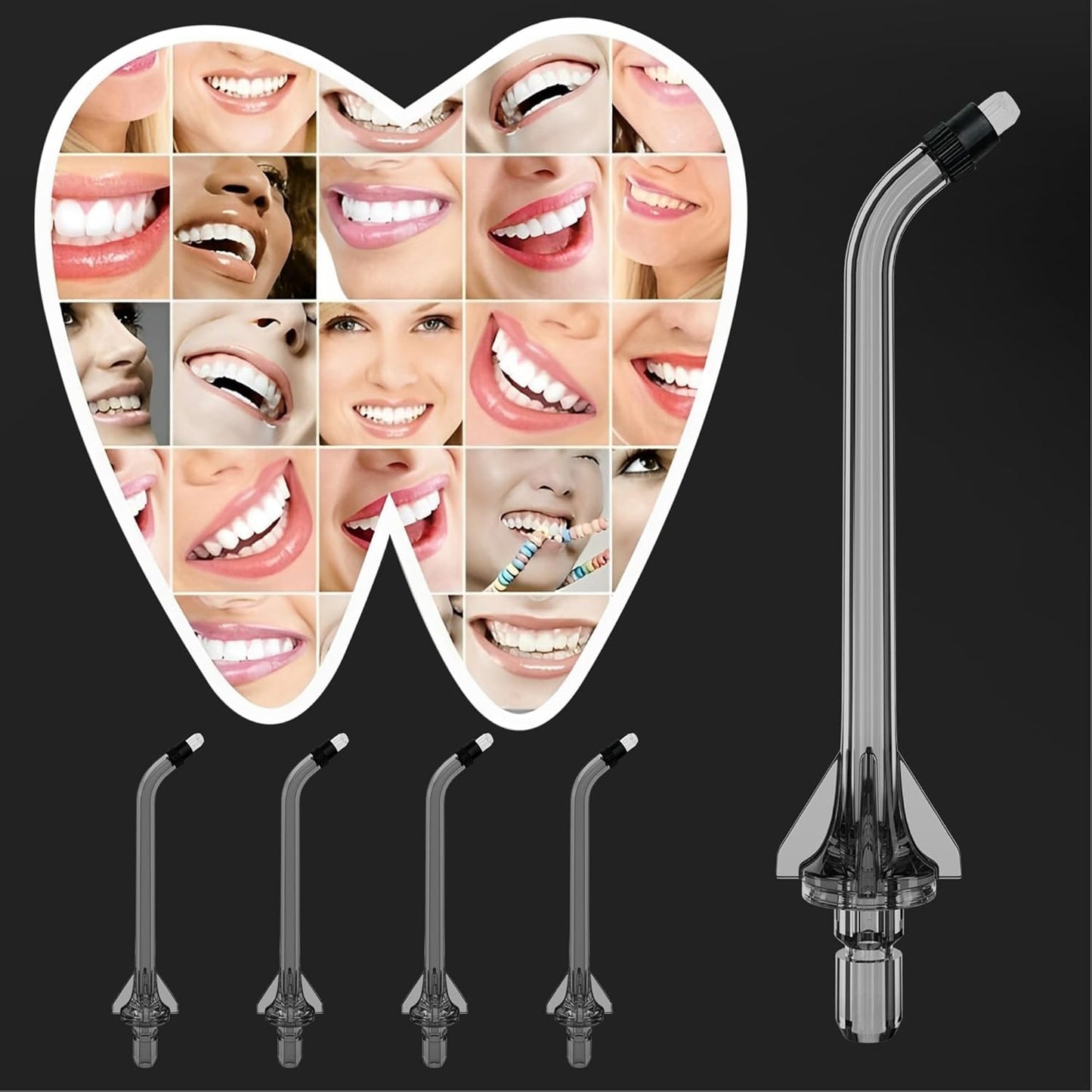 Replacement Heads for Nicwell Oralfree Water Flosser,4 Orthodontic Replacement Heads Oral Irrigator Jet Tip(Orthodontic Tips)