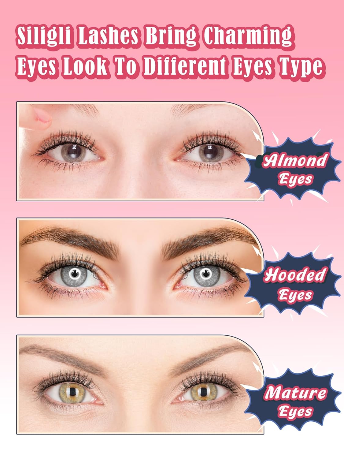 Natural Lashes Wispy False Eyelashes Short Lashes Soft Strip Lashes C Curl Eye Lashes Natural 10mm Short Eyelashes 10 Pair Eye Lashes Pack Siligli