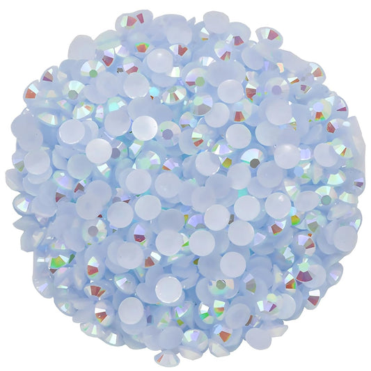 1440 Pcs SS20 5mm Flatback Rhinestones for Nails Art Crafts Glitter Round Shine Gems AB Crystals DIY Clothes Shoes (White AB)