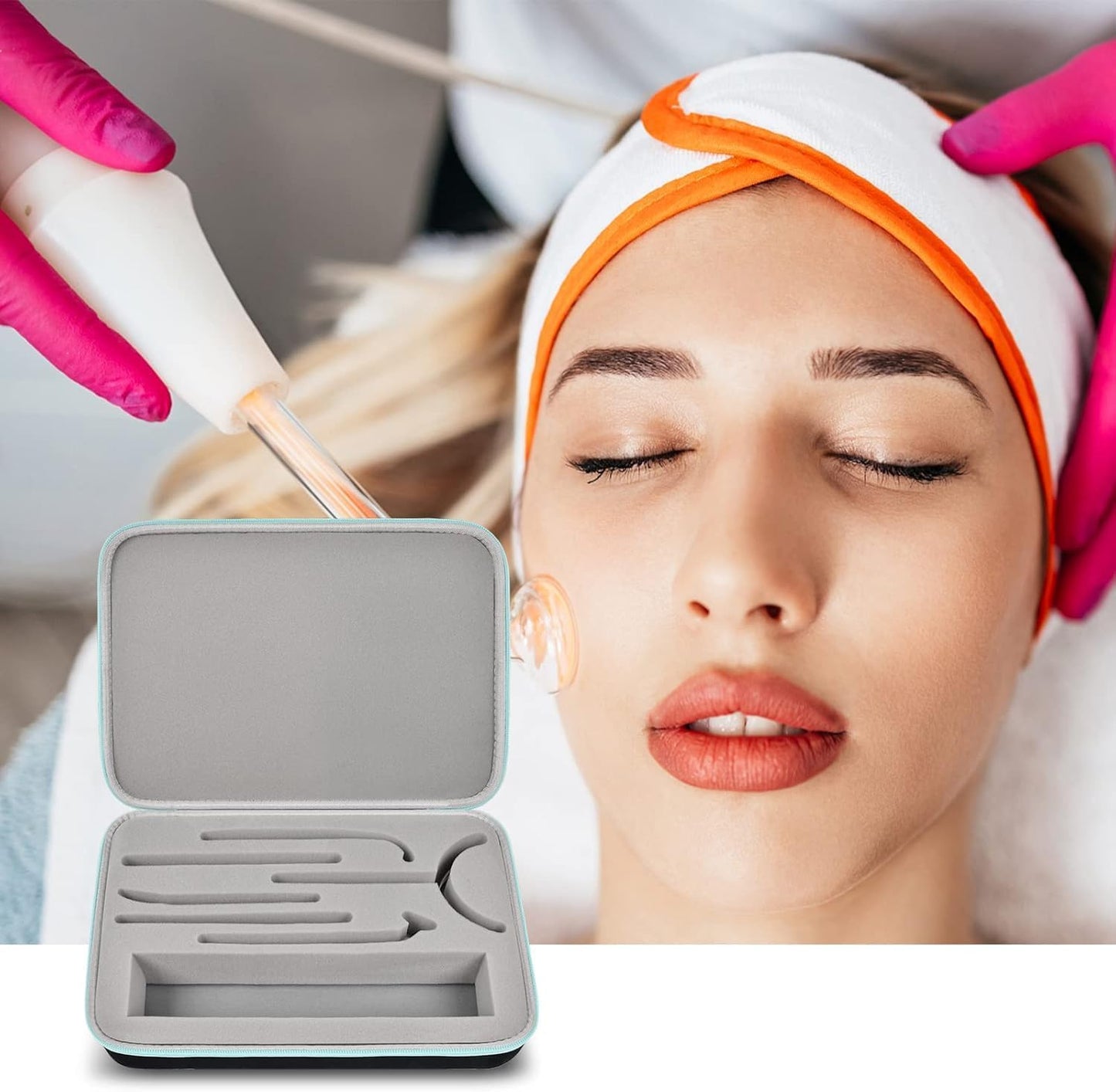 GWCASE Case Compatible with NuDerma/for Houzzi/for UUPAS/for DARSONVAL/for TUMAKOU/for NewWay High Frequency Wand - Portable Handheld Professional Skin Machine (Only Box)