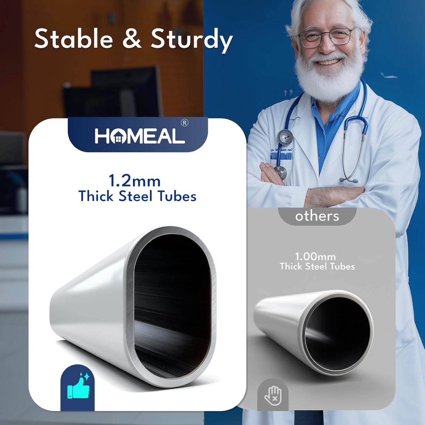 HOMEAL Bed Rails for Elderly Adults Safety, Adjustable Bed Assist Rail with Motion Light, 350lbs Heavy Duty Bedside Safety Cane with Storage Pocket & Fixing Strap, Fit Standard & Adjustable Bed (Grey)