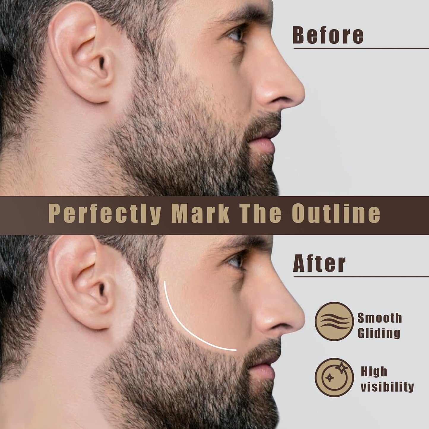 12Pcs White Barber Pencil Set Magic Hairline Pencils for Lineup Beard Shaping Guide Pen with Sharpener Barber Chalk for Men Hair Makeup Design