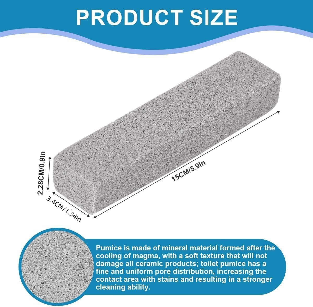 10pcs Pumice Stone Toilet Bowl Cleaner for Cleaning Pumice Bulk Cleaning Stones for Toilet Bowl Stove Pool Tile Bath Household Kitchen Grill Oven Stain Removal