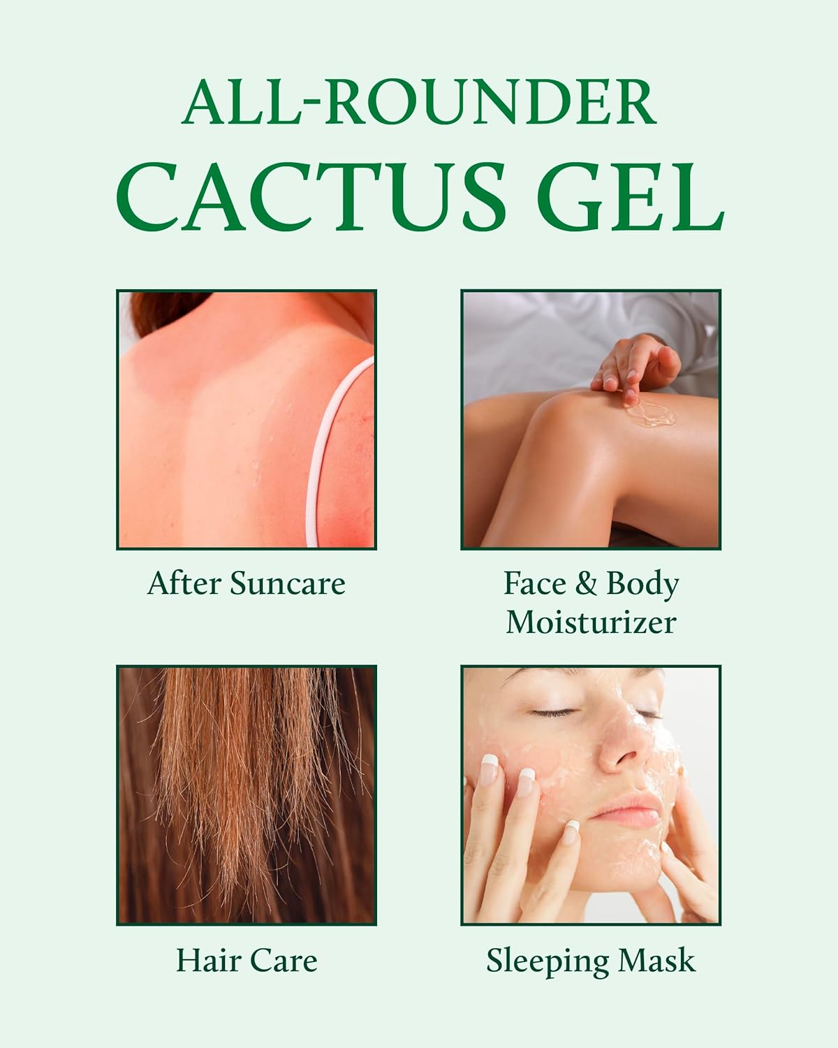 YADAH Cactus Soothing Gel (16.9fl oz) - Sunburn Relief, Calm, Cool & Soothe Irritated Skin, Face Redness. Korean Skin Care. 95% Cactus Extract, Vegan.