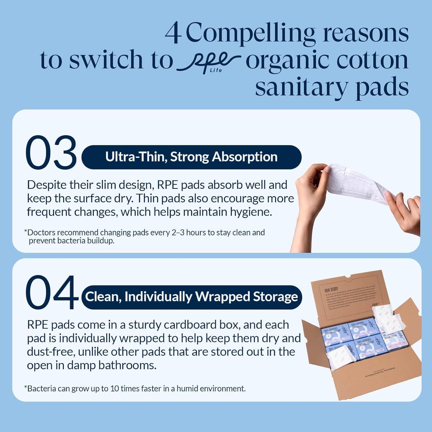 100% Organic Long Panty Liners for Women long-192ct, Ultra Thin Cotton Cover, Long Pantiliners, Light Absorbency, Unscented Barely There Pantie Liners (Long Liner, Size 2, 192ct)