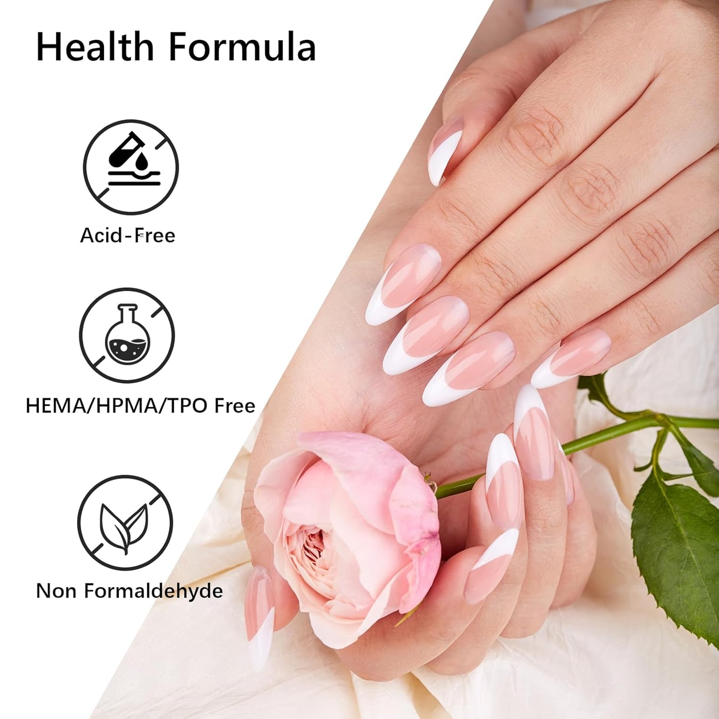 15ML Top Coat & Base Coat Set with Nail Primer and Nail Prep Dehydrator, Acid-Free Hema-free Dehydrate & Primer Set Shiny Top Coat for Acrylic Gel Nail Gel Polish Manicure
