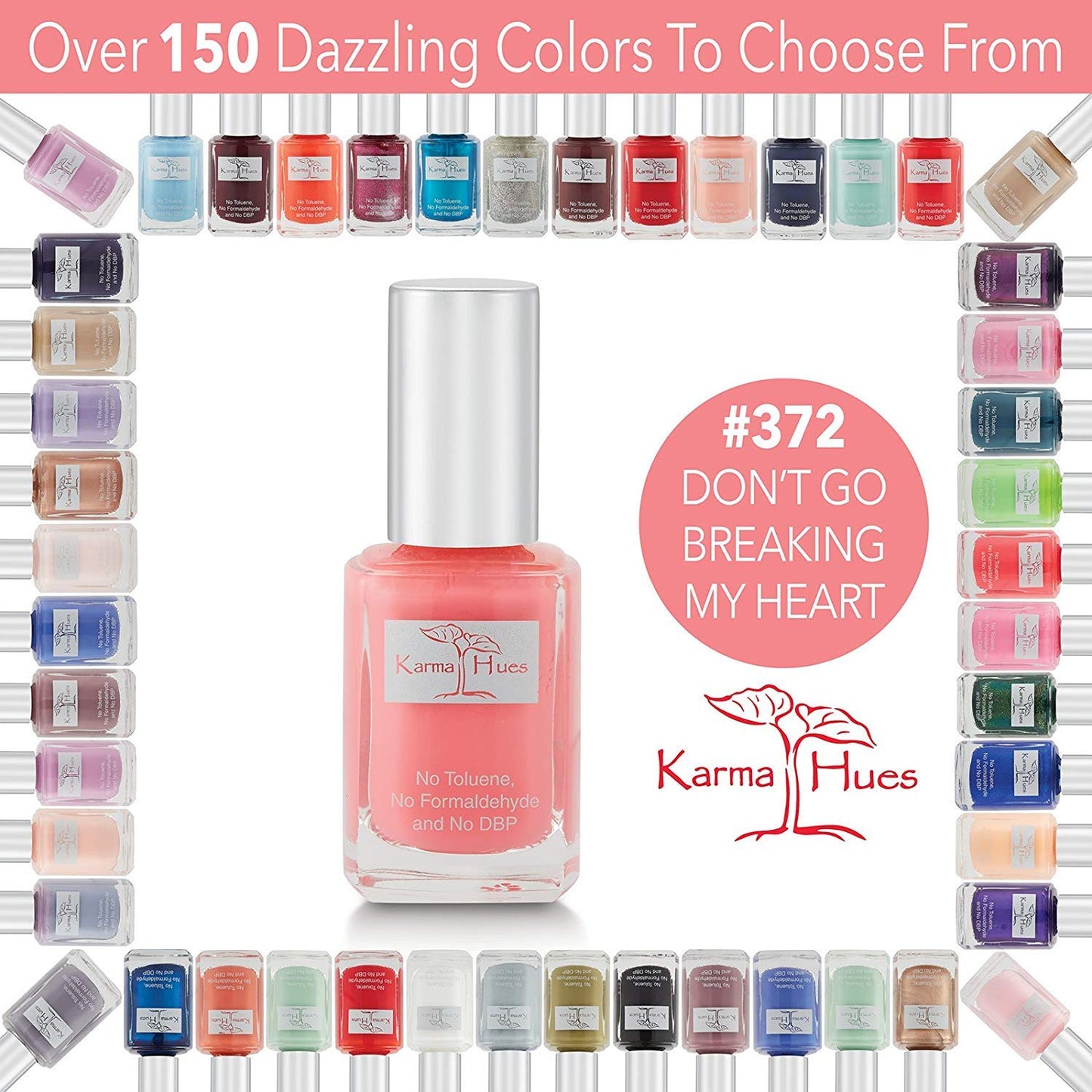 Karma Naturals Nail Polish – Non-Toxic, Vegan & Cruelty-Free (Don't Go Breaking My Heart, 0.43 fl oz)