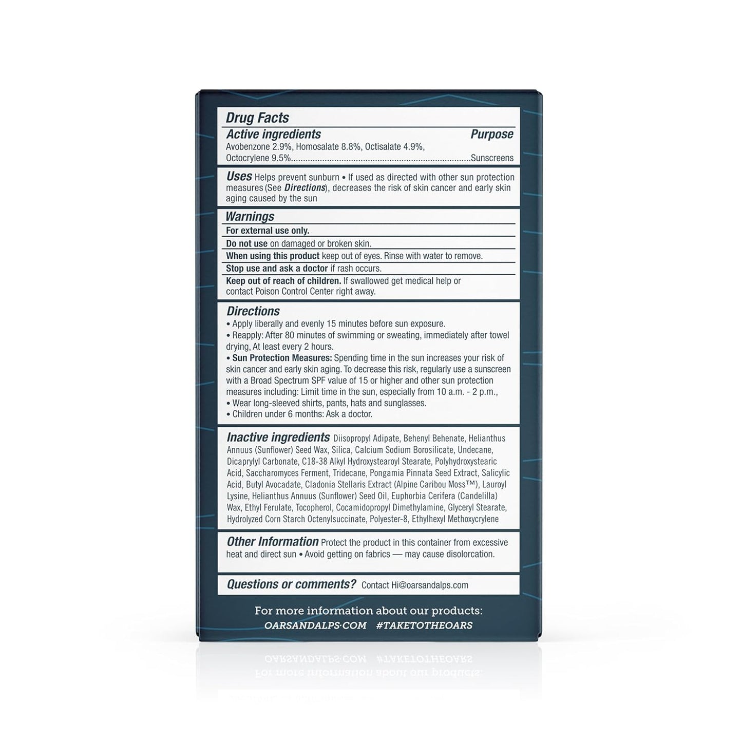 Oars + Alps Matte Face Sunscreen Stick, SPF 50 Travel Sunscreen Roll On for Face & Body, Fragrance Free, Water & Sweat Resistant Sunblock, All Skin Types, Dermatologist Tested, Moisturizing