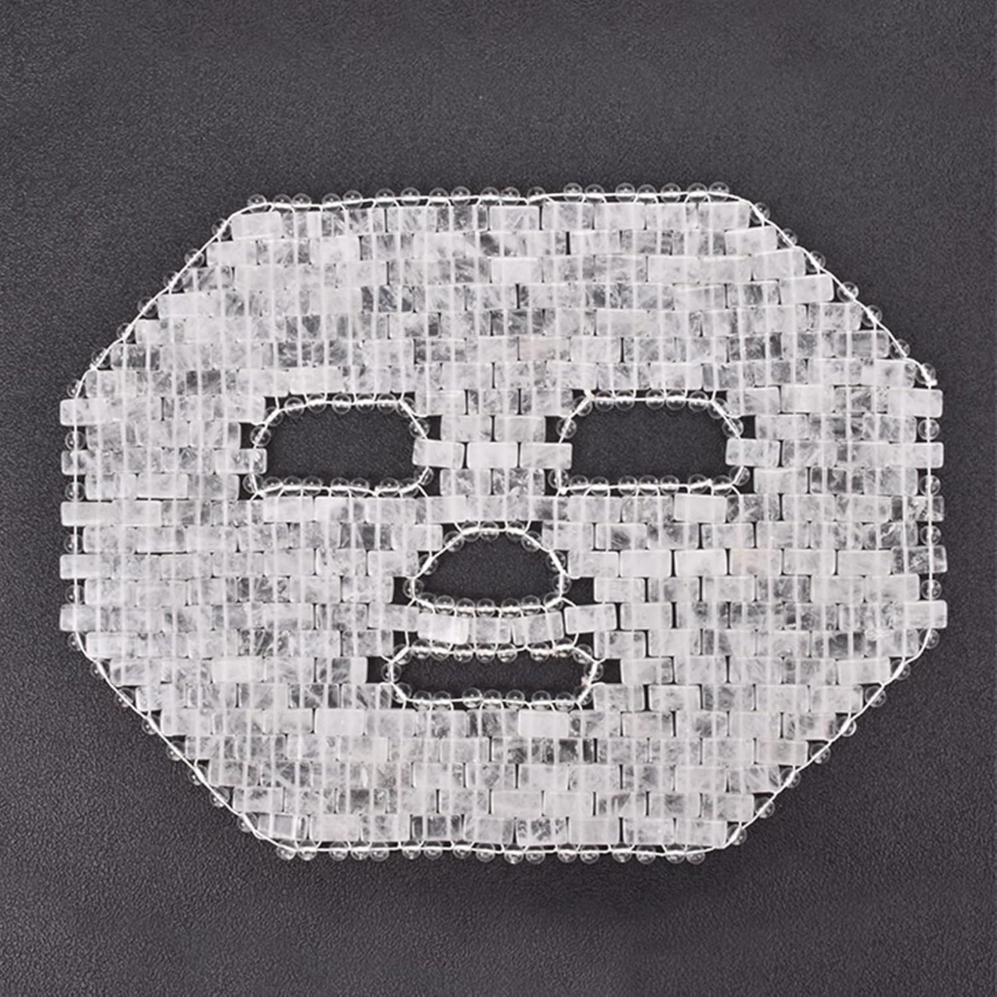 Jade Facial Mask|100% All Natural Jade Sleep Mask|Diminish Puffiness|Soothe Eye Fatigue (White)