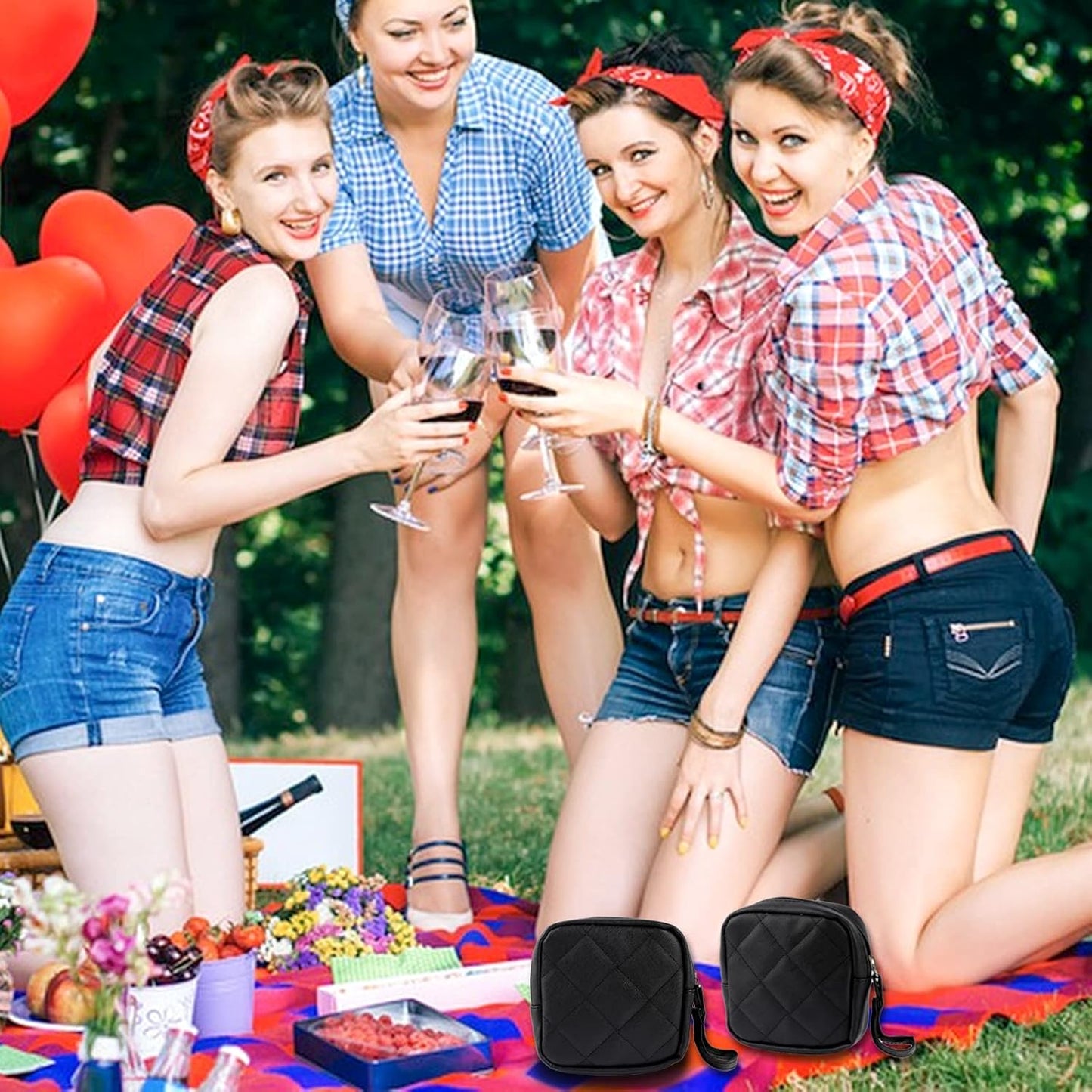 Sanitary Napkin Storage Bag, Period Bag, Period Pouch, Feminine Menstrual Pad Tampon Organizer, Portable Sanitary Pads Pouches First Period Kit for Teen Girls Women Ladies(Black)