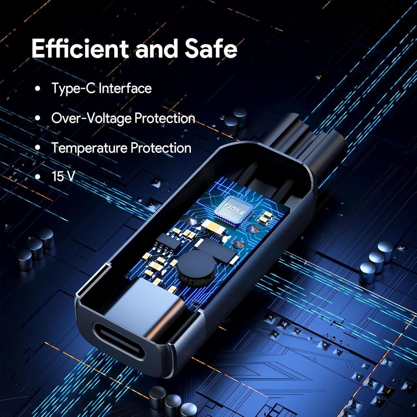 15V HQ8505 Type-C Shaver Adapter Charging Converter for Philips Norelco 7700/7500/7400 3500/5300 Series, OneBlade QP6520 QP6530 QP6510, USB-C Shaver Charger Converter without Charger Cord (1 PC)