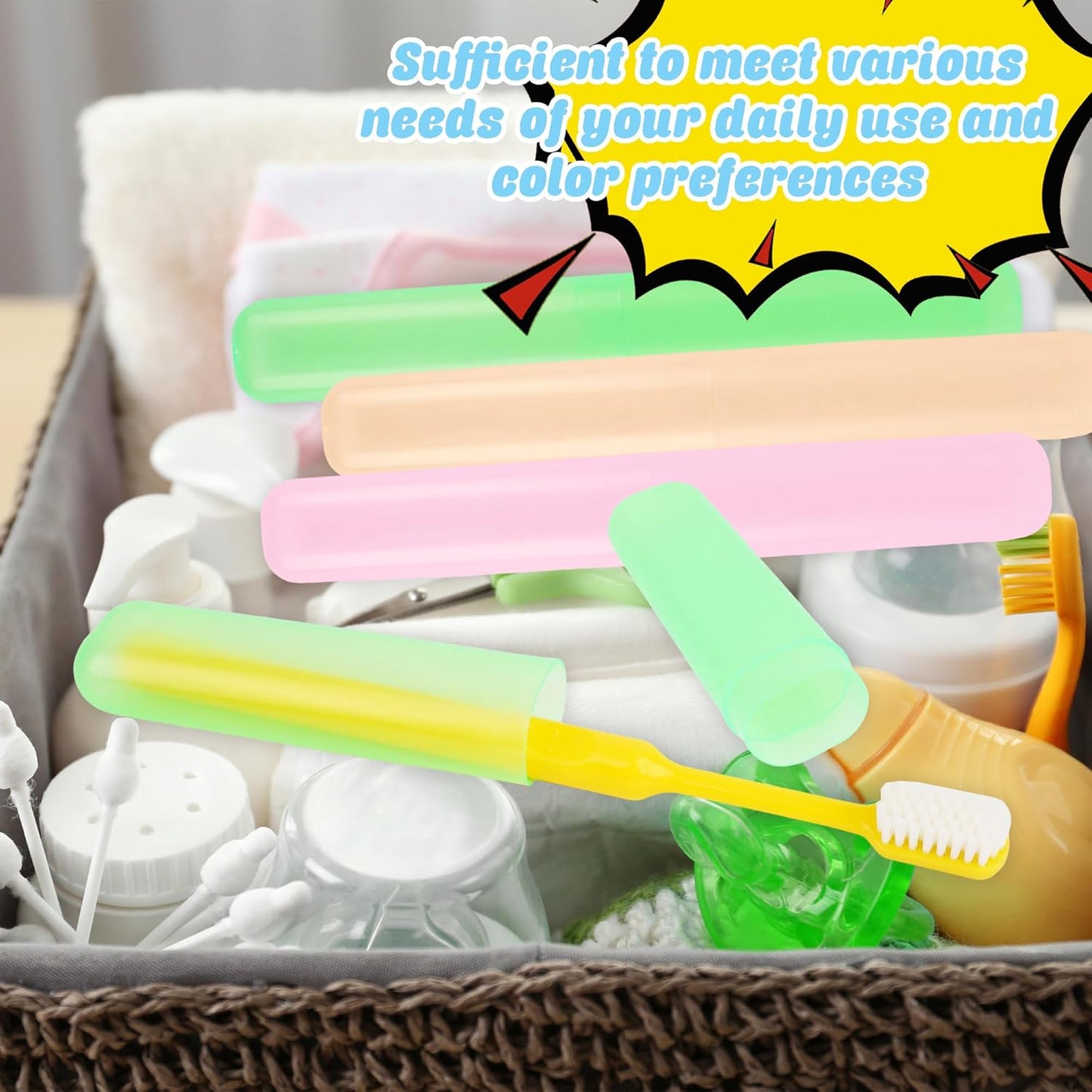 140 Pieces Plastic Toothbrush Case Travel Toothbrush Holders Portable Dust-proof Toothbrush Cases for Travel Bathroom Indoor Outdoor Travel Trip Camping School