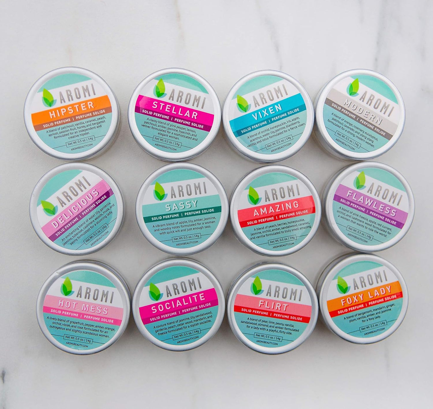 Aromi Flirt Solid Perfume | Floral, Woodsy Fragrance, Vegan, Cruelty-free, Almond, Peony, Vanilla Scent, Wax-Based, Women's Gift, Travel, Handmade (Flirt)