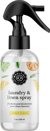 Woolzies Natural Laundry Linen and Room Spray Scented w Pure Essential Oils | Aromatherapy Pillow & Fabric Mist (Citrus Clean)
