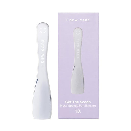 I DEW CARE Skincare Multi-functional Applicator - Get The Scoop | Stainless Steel Makeup Spatula Spoon, Beauty Mini Spoon Tool for Cream, Lip Balm, Wash-Off Masks, Mixing, Depuffing