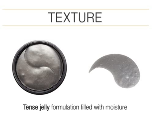 MIZON Pearl Eye Gel Patch Masks, Eye Treatment Mask Reduces Wrinkles and Puffiness, Dark Circles treatment, Hydrogel Eye Patches (Black Pearl)