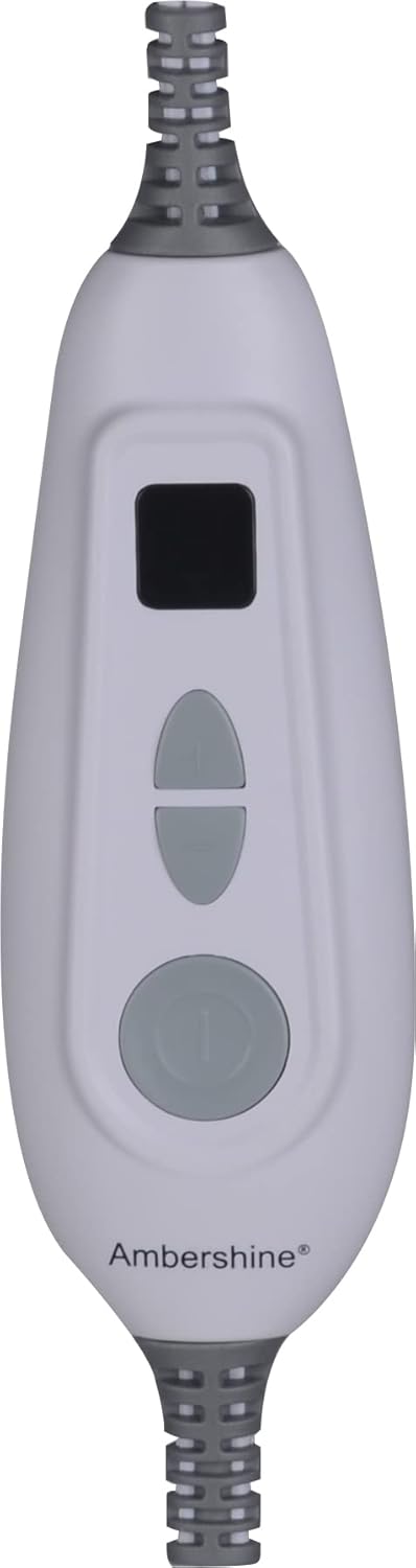 Ambershine 17''x33'' XXXL King Size Heating Pad with Fast-Heating Technology&6 Temperature Settings, Flannel Electric Heating Pad/Pain Relief for Back/Neck/Shoulders/Abdomen/Leg(Dark Blue)