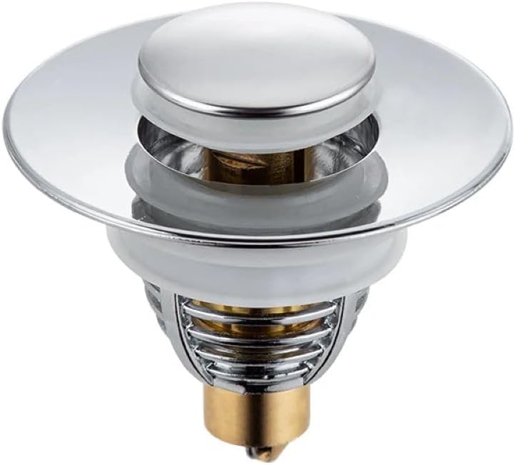 Universal Stainless Steel Bathroom Sink Stopper, Drain Hair Catcher, Bathroom Sinks Pop Up Drain Filter