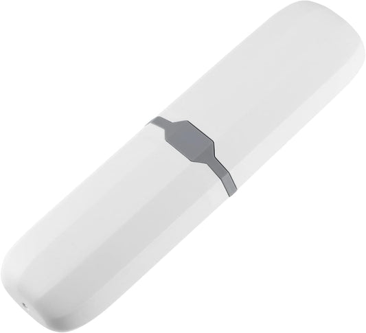 VOCOSTE Toothbrush Case, Traveling Toothbrush Holders Case, Plastic, White, 7.87"x2.17"